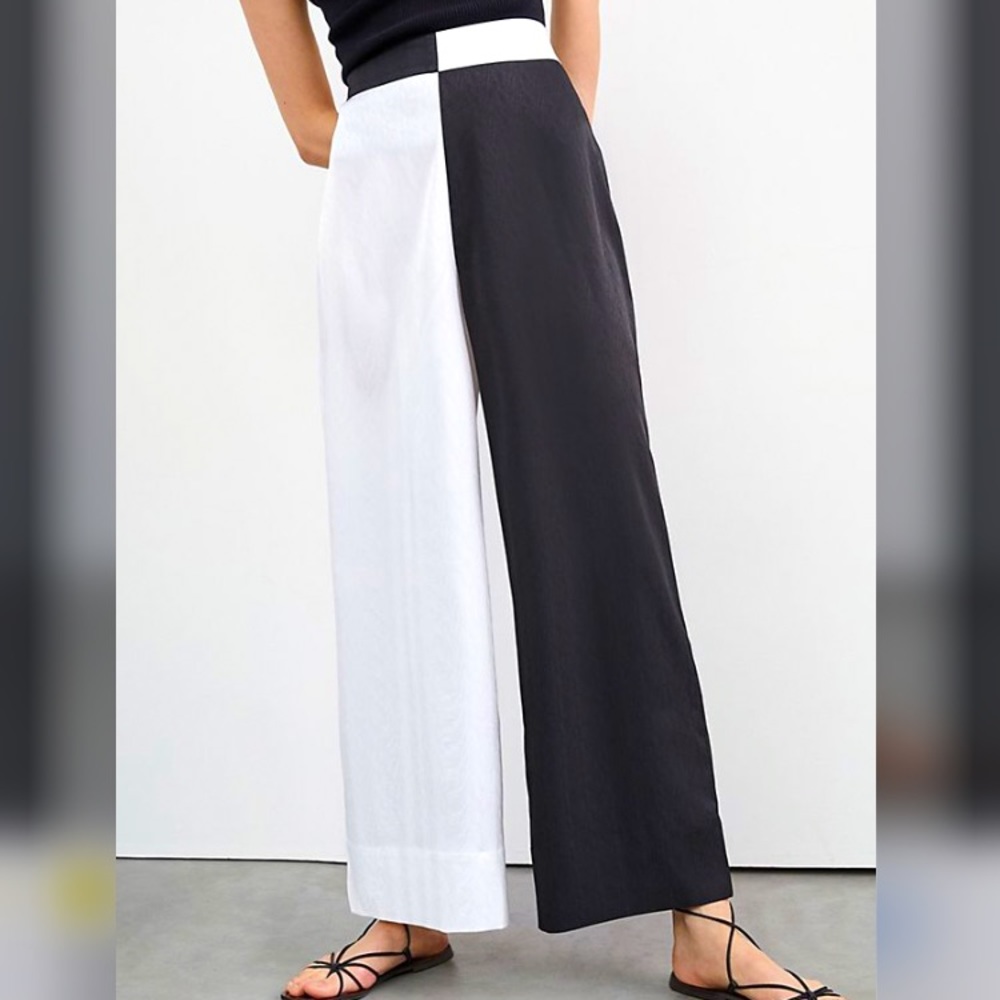 NWT Colorblocked Wide Leg Pants - Picture 4 of 11